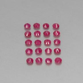Pedras preciosas de rubi vermelho natural de 2,18 ct, corte redondo, VS-SI