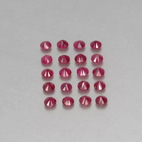 Pedras preciosas de rubi vermelho natural de  ct, corte redondo, VS-SI