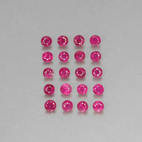 Pedras preciosas de rubi vermelho natural de  ct, corte redondo, VS-SI