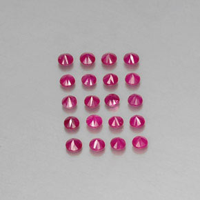 Pedras preciosas de rubi vermelho natural de  ct, corte redondo, VS-SI