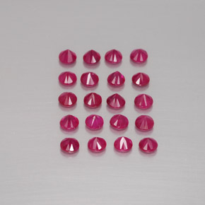 Pedras preciosas de rubi vermelho natural de  ct, corte redondo, VS-SI