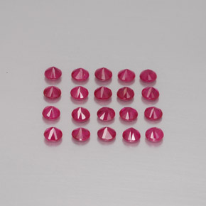 Pedras preciosas de rubi vermelho natural de  ct, corte redondo, VS-SI