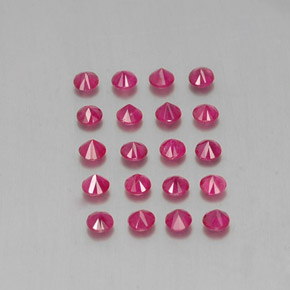 Pedras preciosas de rubi vermelho natural de  ct, corte redondo, VS-SI