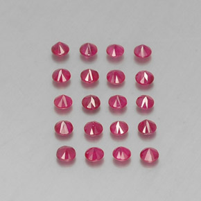 Pedras preciosas de rubi vermelho natural de  ct, corte redondo, VS-SI