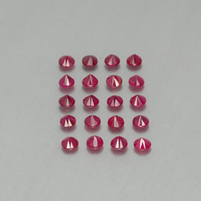Pedras preciosas de rubi vermelho natural de  ct, corte redondo, VS-SI
