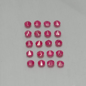 Pedras preciosas de rubi vermelho natural de  ct, corte redondo, VS-SI