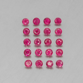 Pedras preciosas de rubi vermelho natural de  ct, corte redondo, VS-SI