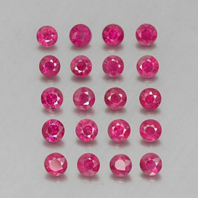 Pedras preciosas de rubi vermelho natural de  ct, corte redondo, VS-SI