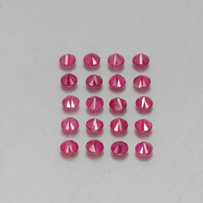 Pedras preciosas de rubi vermelho natural de  ct, corte redondo, VS-SI