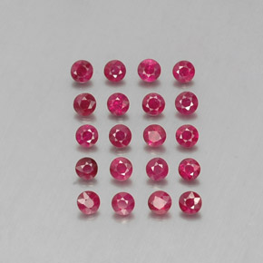 Pedras preciosas de rubi vermelho natural de  ct, corte redondo, VS-SI