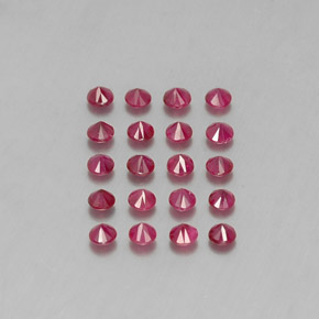 Pedras preciosas de rubi vermelho natural de  ct, corte redondo, VS-SI