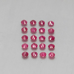 Pedras preciosas de rubi vermelho natural de  ct, corte redondo, VS-SI