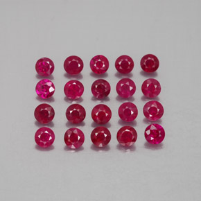 Pedras preciosas de rubi vermelho natural de  ct, corte redondo, VS-SI