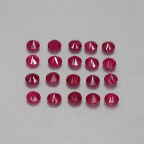 Pedras preciosas de rubi vermelho natural de  ct, corte redondo, VS-SI