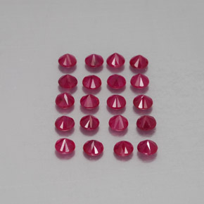 Pedras preciosas de rubi vermelho natural de  ct, corte redondo, VS-SI