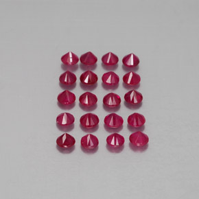 Pedras preciosas de rubi vermelho natural de  ct, corte redondo, VS-SI