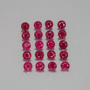 Pedras preciosas de rubi vermelho natural de  ct, corte redondo, VS-SI