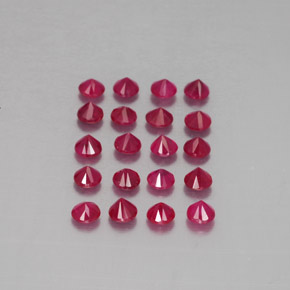 Pedras preciosas de rubi vermelho natural de  ct, corte redondo, VS-SI