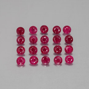 Pedras preciosas de rubi vermelho natural de  ct, corte redondo, VS-SI