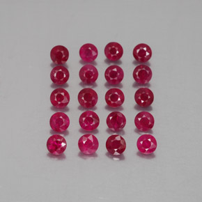 Pedras preciosas de rubi vermelho natural de  ct, corte redondo, VS-SI