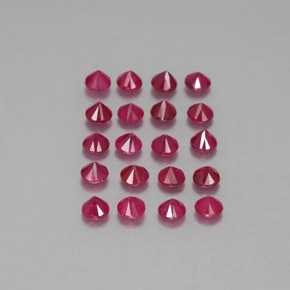 Pedras preciosas de rubi vermelho natural de  ct, corte redondo, VS-SI