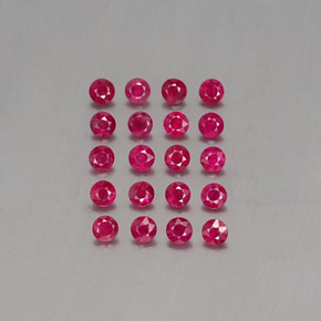 Pedras preciosas de rubi vermelho natural de  ct, corte redondo, VS-SI