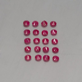 Pedras preciosas de rubi vermelho natural de  ct, corte redondo, VS-SI