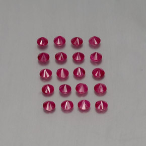 Pedras preciosas de rubi vermelho natural de  ct, corte redondo, VS-SI