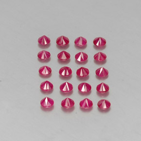 Pedras preciosas de rubi vermelho natural de  ct, corte redondo, VS-SI