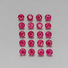 Pedras preciosas de rubi vermelho natural de  ct, corte redondo, VS-SI