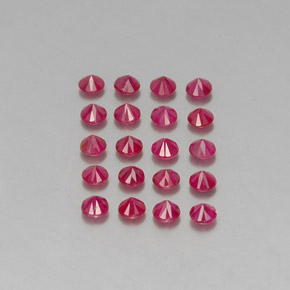 Pedras preciosas de rubi vermelho natural de  ct, corte redondo, VS-SI