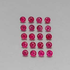Pedras preciosas de rubi vermelho natural de  ct, corte redondo, VS-SI