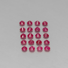 Pedras preciosas de rubi vermelho natural de  ct, corte redondo, VS-SI