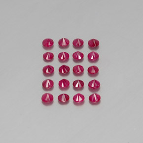 Pedras preciosas de rubi vermelho natural de  ct, corte redondo, VS-SI