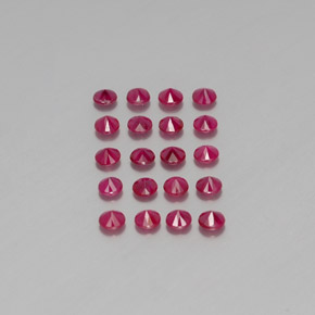 Pedras preciosas de rubi vermelho natural de  ct, corte redondo, VS-SI