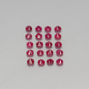 Pedras preciosas de rubi vermelho natural de  ct, corte redondo, VS-SI