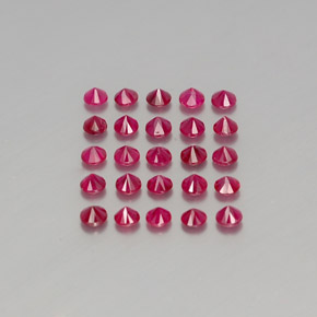 Pedras preciosas de rubi vermelho natural de  ct, corte redondo, VS-SI