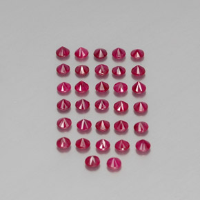 Pedras preciosas de rubi vermelho natural de  ct, corte redondo, VS-SI