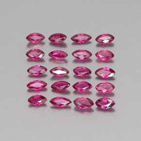 Pedras preciosas de rubi vermelho natural de  ct, marquise, VS-SI
