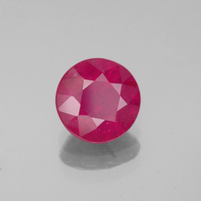Rubi vermelho natural 1,63ct, corte redondo, VS-SI