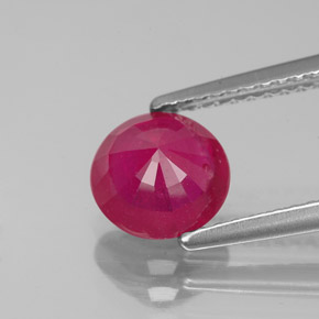 Rubi vermelho natural 1,63ct, corte redondo, VS-SI