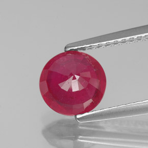 Rubi vermelho natural 1,73ct, corte redondo, VS-SI