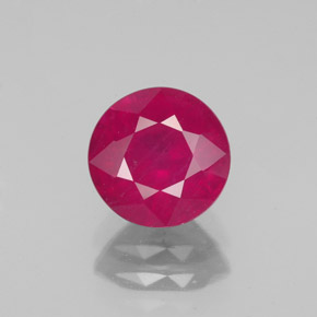 Rubi vermelho natural 1,89ct, corte redondo, VS-SI