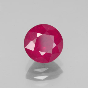 Rubi vermelho natural 1,89ct, corte redondo, VS-SI