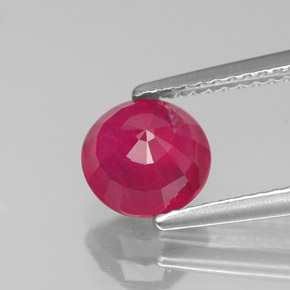 Rubi vermelho natural 1,89ct, corte redondo, VS-SI
