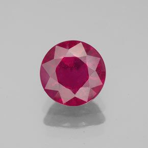 Rubi vermelho natural 1,77ct, corte redondo, VS-SI