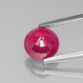 Rubi vermelho natural 1,71ct, corte redondo, VS-SI
