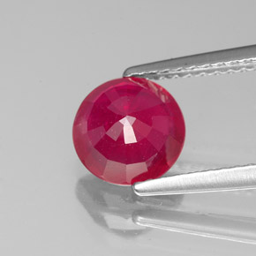 Rubi vermelho natural 1,89ct, corte redondo, VS-SI