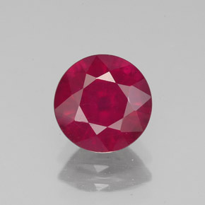 Rubi vermelho natural 1,82ct, corte redondo, VS-SI