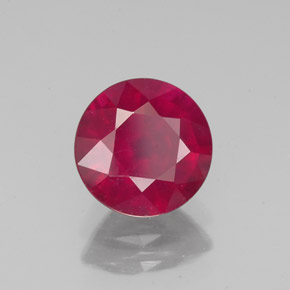 Rubi vermelho natural 1,82ct, corte redondo, VS-SI